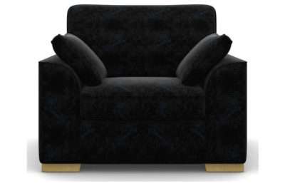 Heart of House Lincoln Shimmer Fabric Chair - Black